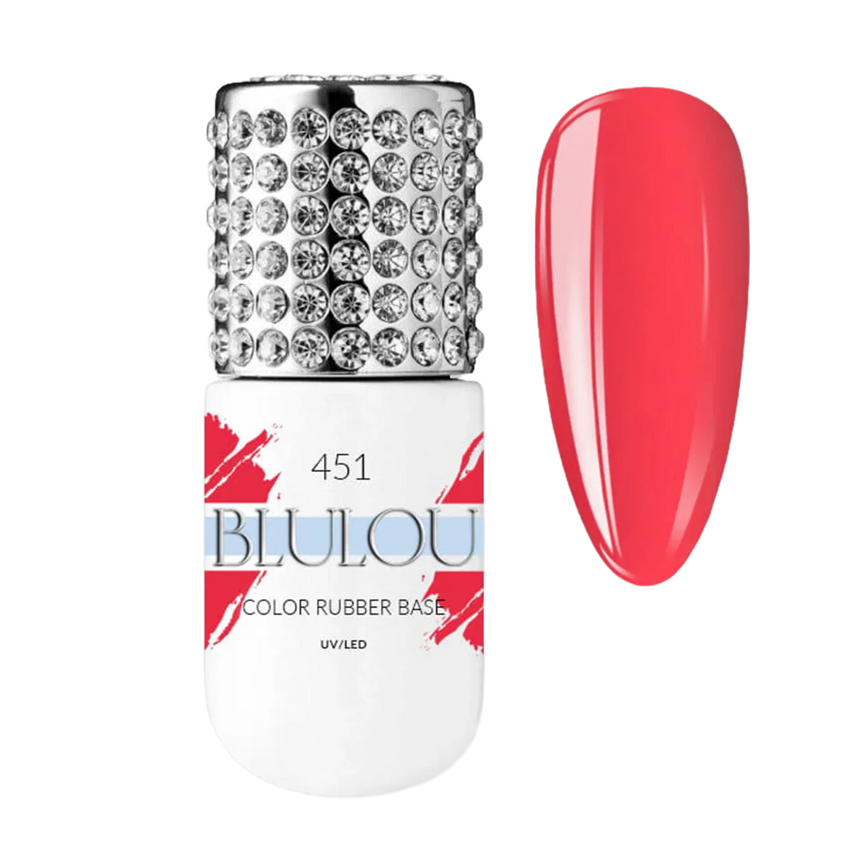 Barva Rubber Base 9ml - červený odstín NO: 451