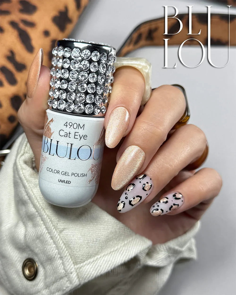 BluLou 9ml Cat Eye hybridní lak na nehty - 490M