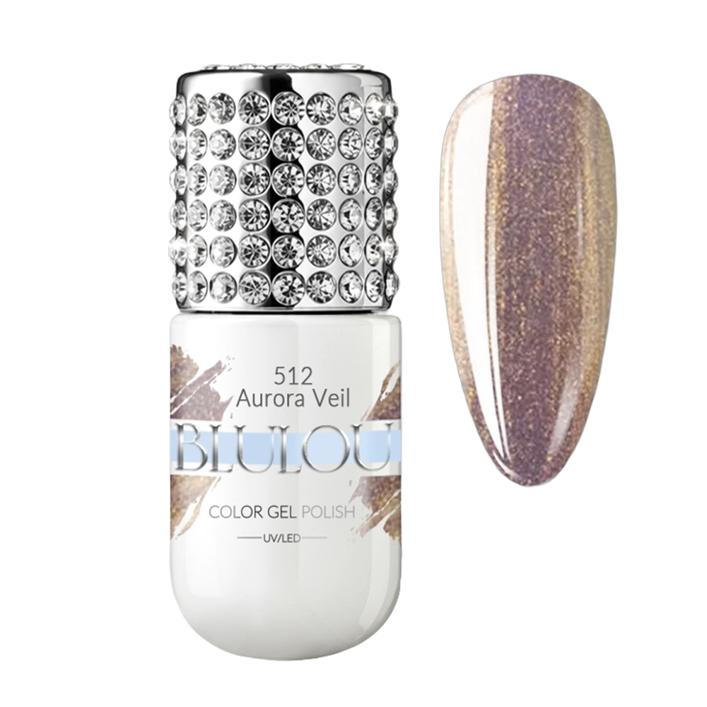 Lakier hybrydowy BluLou 9ml - Aurora Veil 512