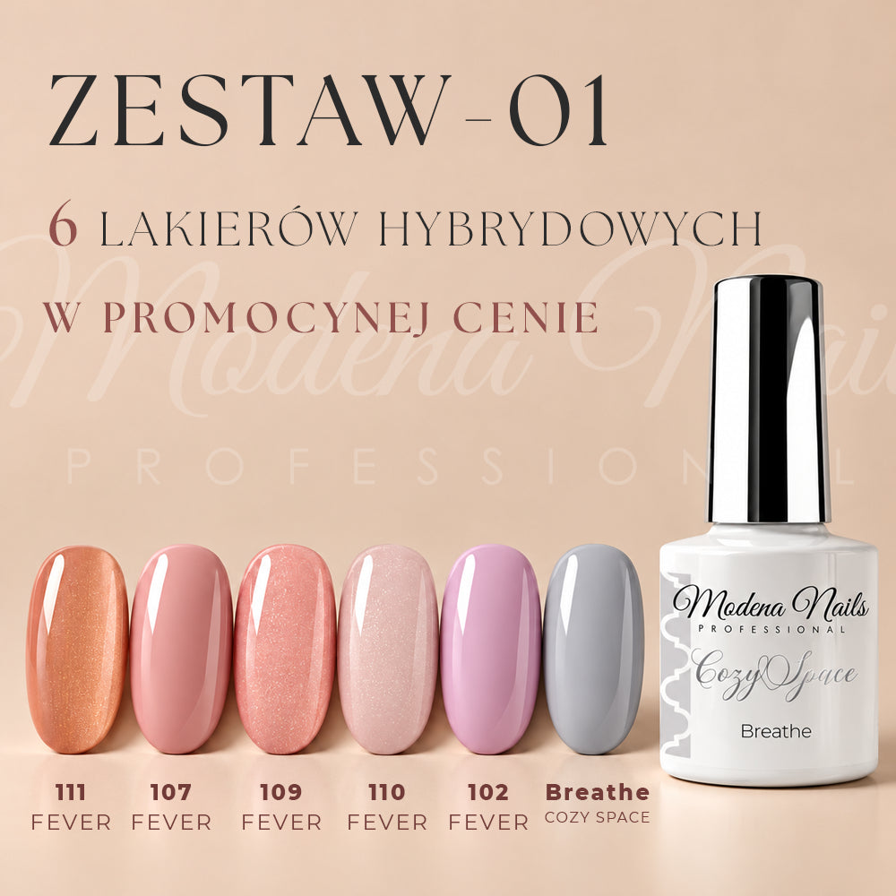 Zestaw 6 lakierów hybrydowych - 01