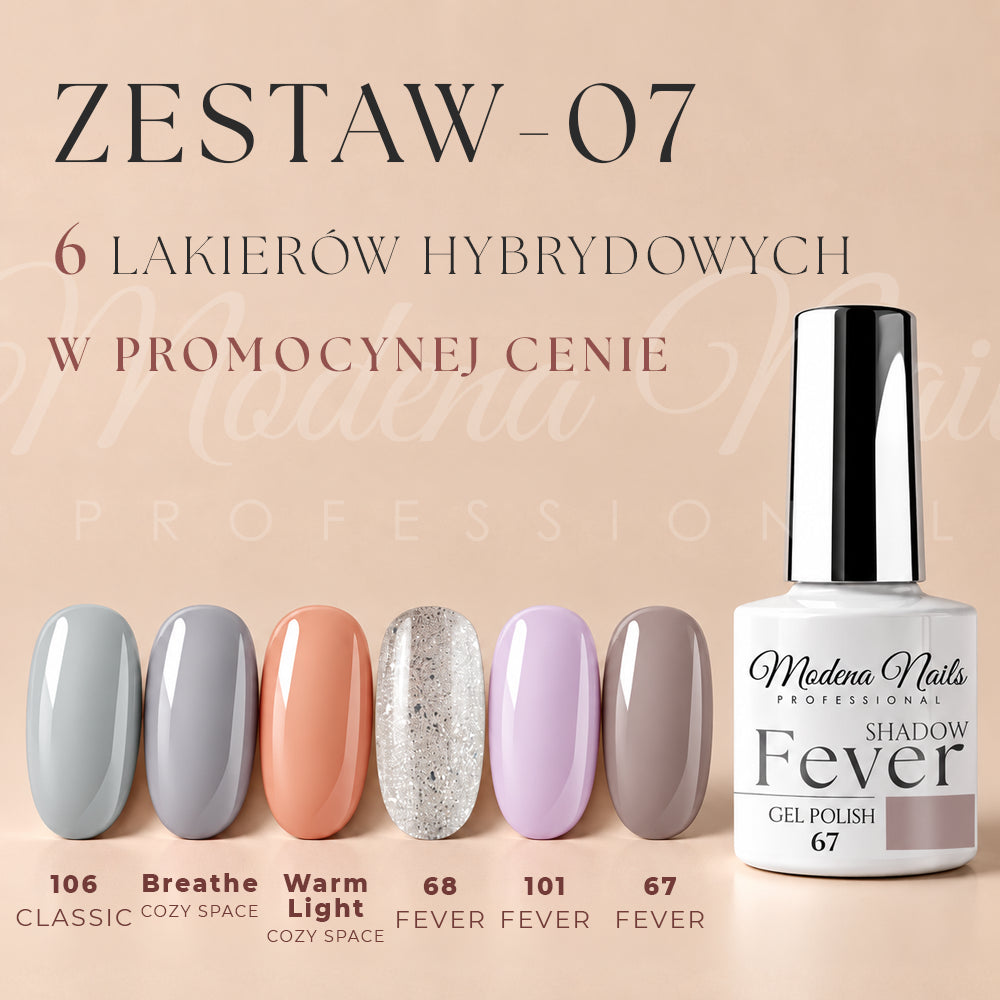Zestaw 6 lakierów hybrydowych - 07