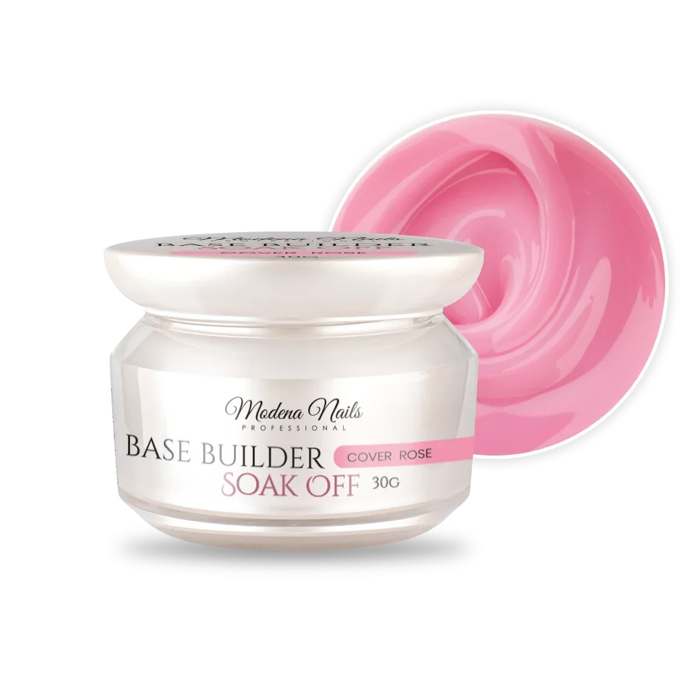 Baza budująca twarda do przedłużania i budowy - mleczno różowa - Base Builder Soak Off - Cover Rose
