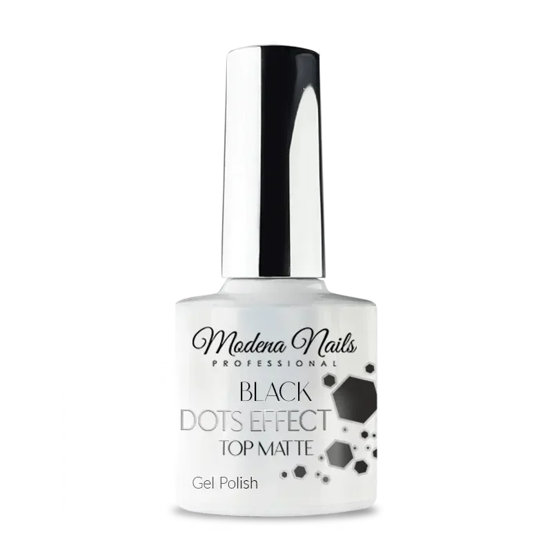 Black Dots Effect - Top Matte 7,3ml - Modena Nails