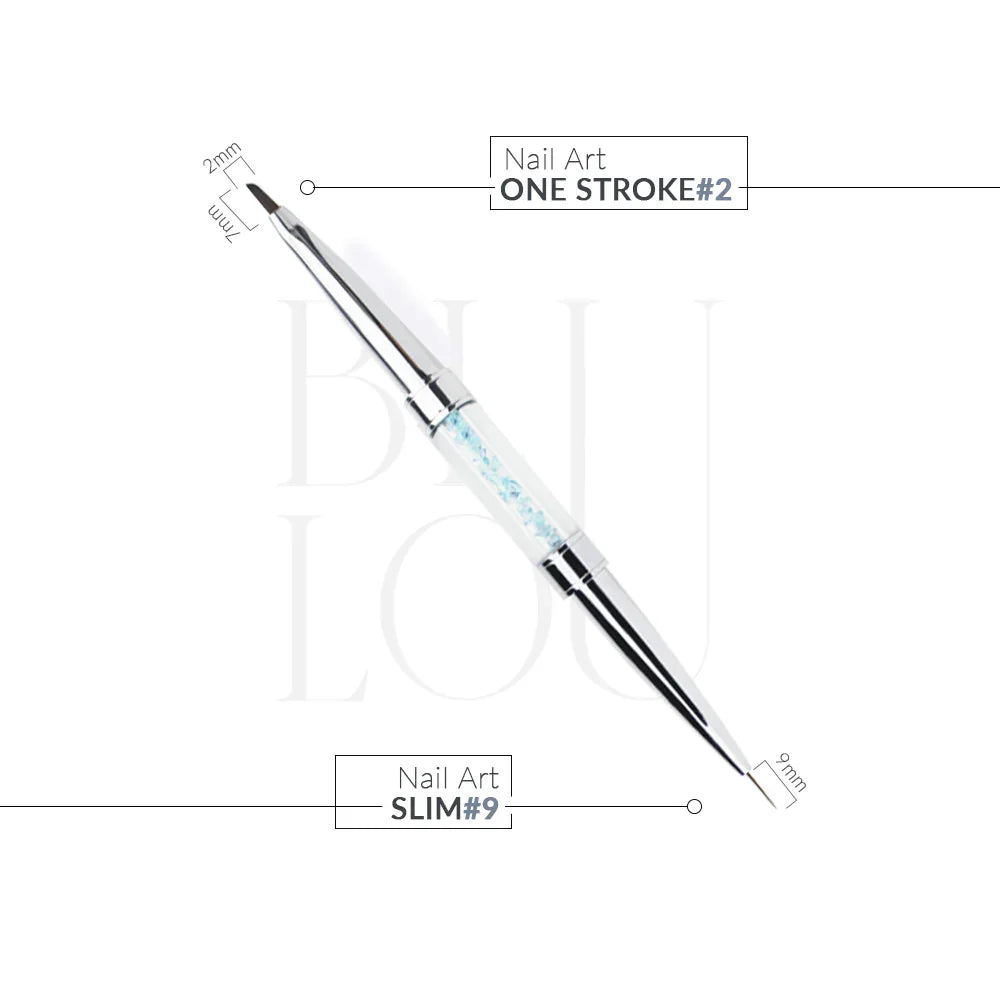BluLou Nail Art One Stroke Pennello n. 2 - Nail Art Slim n. 9