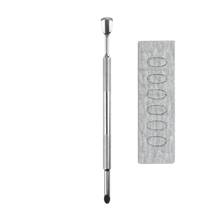 Zestaw -Kopytko dwustronne Cuticle Pusher 1 + naklejki