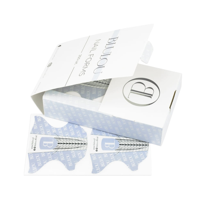 Formy, Szablony do paznokci BluLou - Aluminiowe 300 sztuk - Modena Nails Shop