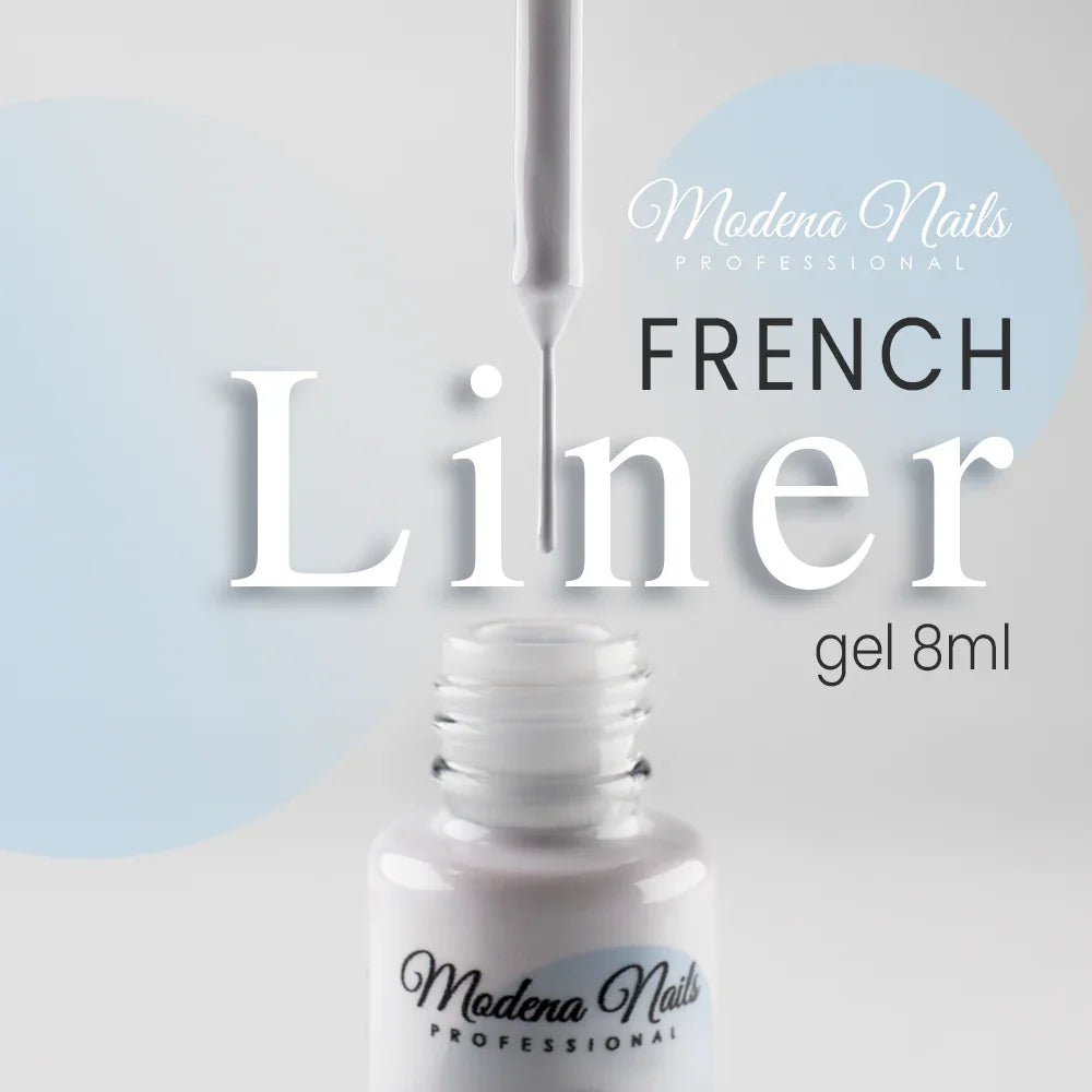 Gel blanc pour peindre les French tips au pinceau - French Liner Gel 8ml