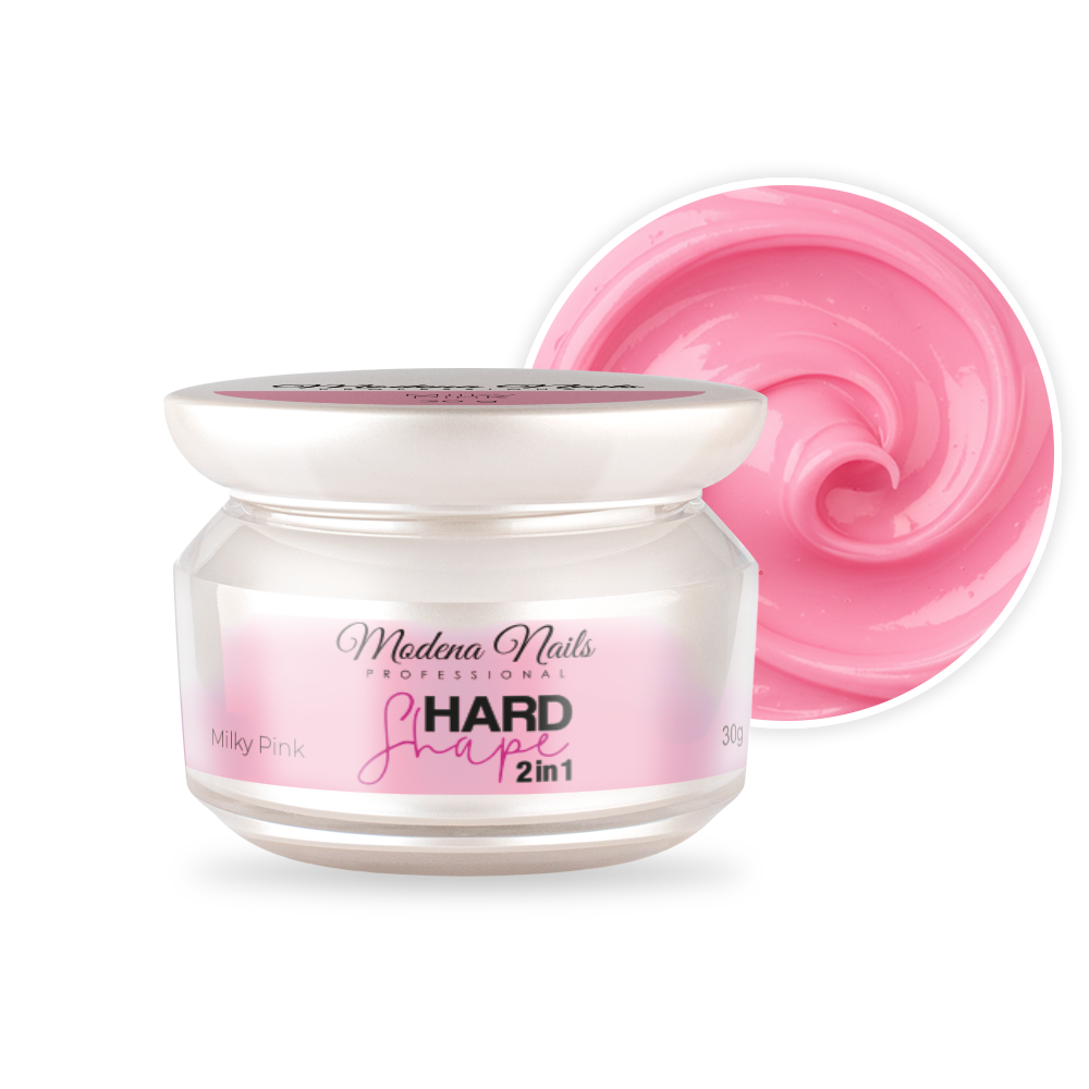 Akrylo żel w tubie 60 ml lub słoiku do wyboru - różowy pod french - Hard Shape 2in1 Milky Pink
