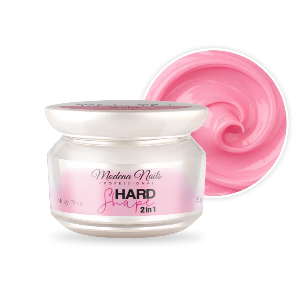 Акрил гель в тюбику 60 мл або баночці на вибір - рожевий під французький манікюр - Hard Shape 2in1 Milky Pink