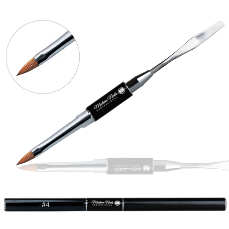 Hard Shape 2in1  Nail Brush  #4  Kolinsky - Modena Nails Shop