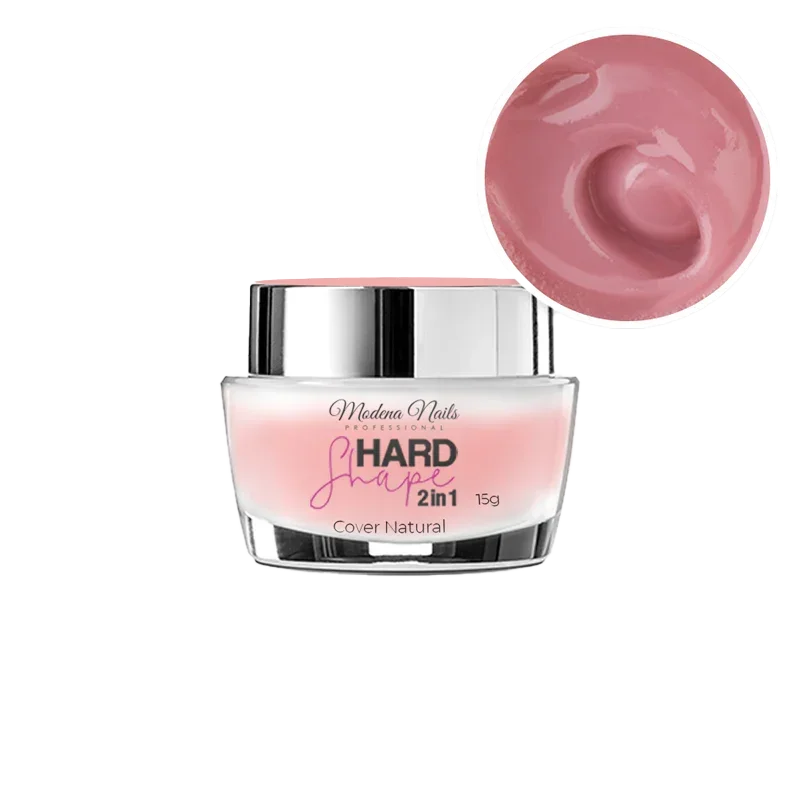 Hard Shape 2in1 Cover Natural 15g - Gel acrylique en pot, couverture naturelle