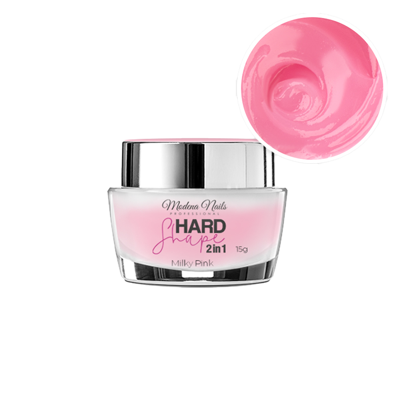 Hard Shape 2in1 Mild Rossa 15g - Gel acrylique en pot, rose laiteux