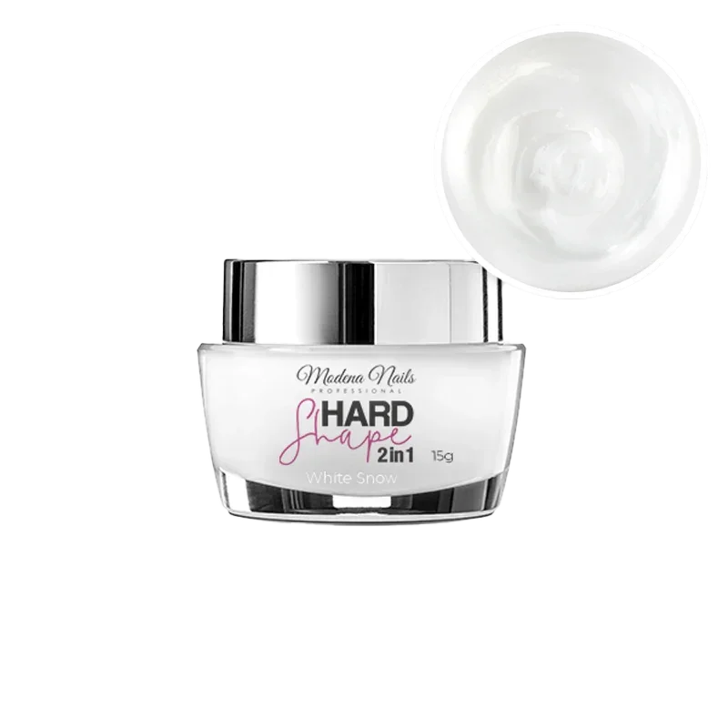Hard Shape 2in1 White Snow 15g - Akrylo żel w słoiku biały