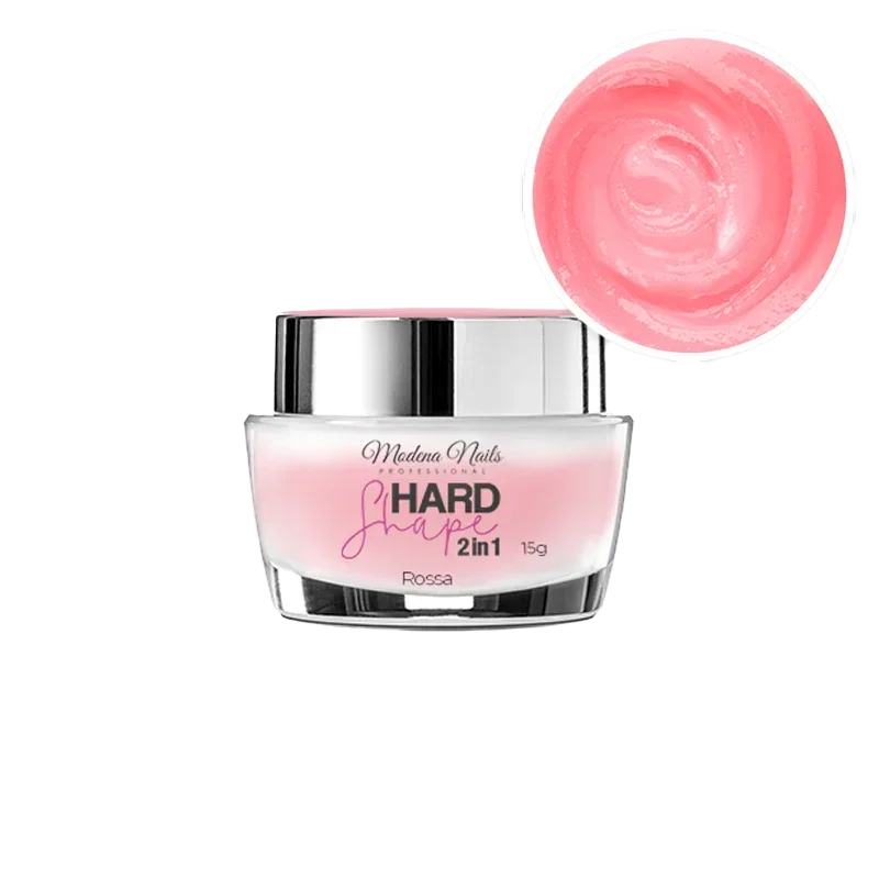 Hard Shape 2in1 Rossa 15g - Gel acrylique dans un pot couvercle rose