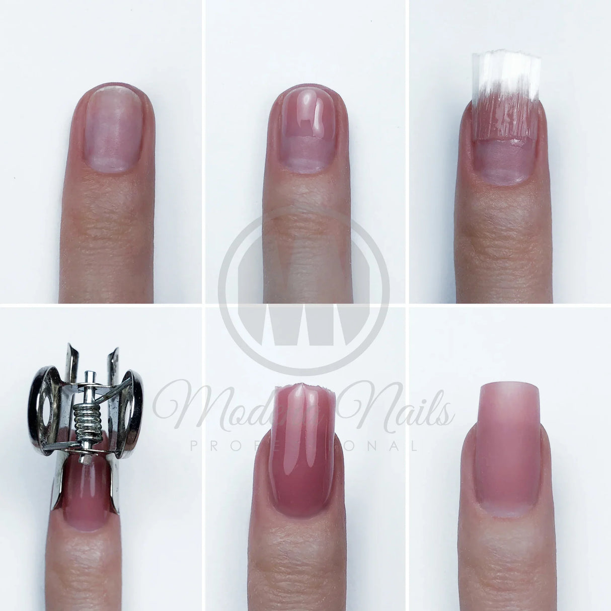 Jedwabne Włókna Do Fiberglass z klejem 10 sztuk - Modena Nails