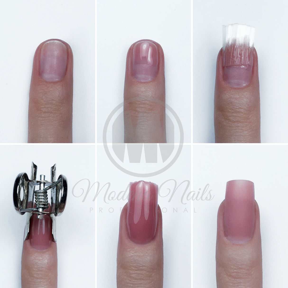 Jedwabne Włókna Do Fiberglass z klejem 10 sztuk - Modena Nails