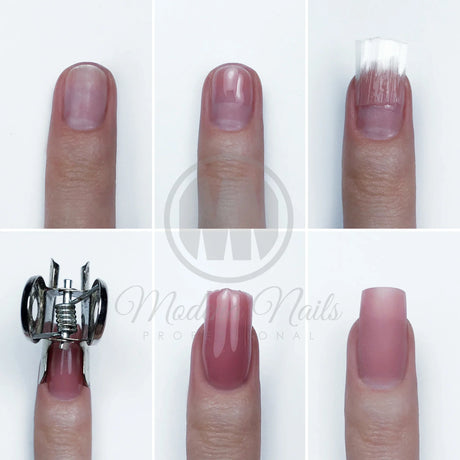Jedwabne Włókna Do Fiberglass z klejem 10 sztuk - Modena Nails