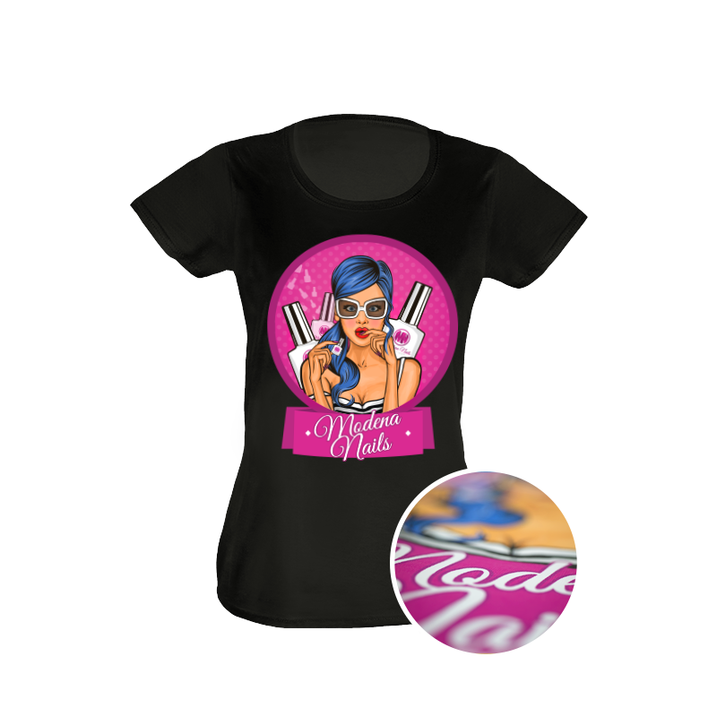 Koszulka t-shirt Damski Black Pop-Art - Roz: S - Modena Nails