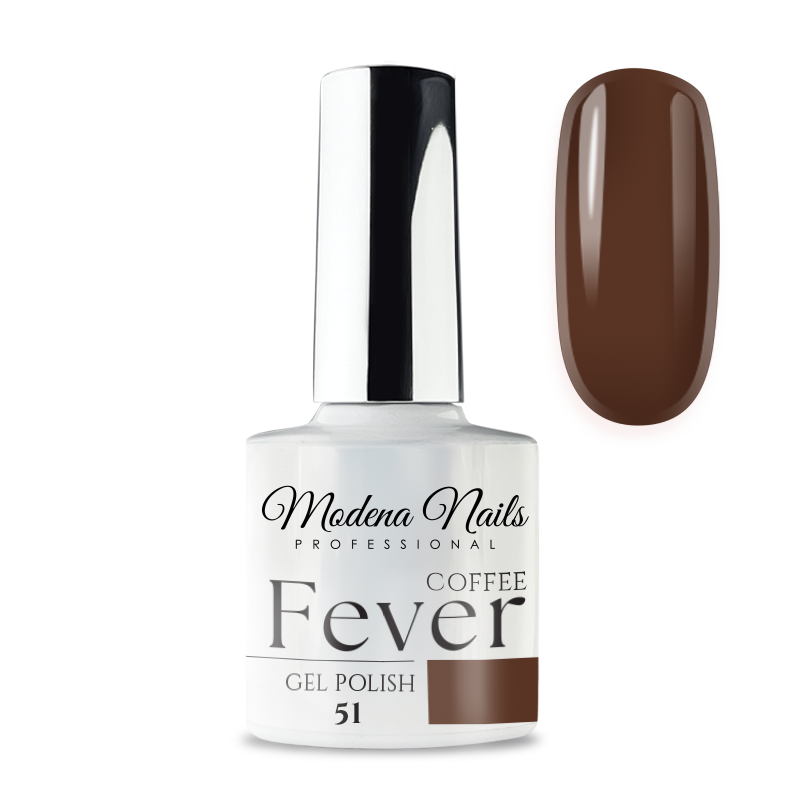 Lakier Hybrydowy FEVER Coffee - 51 - Modena Nails