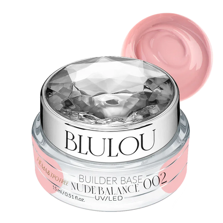 Pojemnik żelu budującego BLULOU Nude Balance 002 w odcieniu nude, 15 ml, UV/LED.