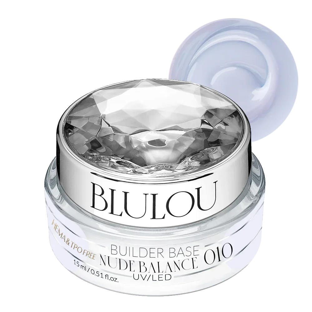 Słoiczek budującej bazy do paznokci BLULOU Nude Balance 010 HEMA FREE, żel UV LED 15 ml.