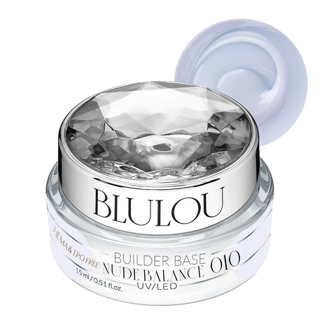 Słoiczek budującej bazy do paznokci BLULOU Nude Balance 010 HEMA FREE, żel UV LED 15 ml.