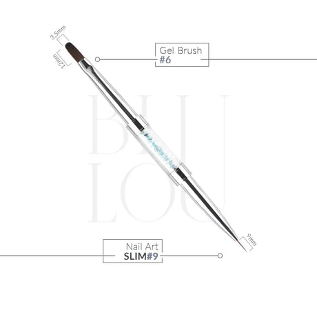 BluLou Nail Art Slim #9 - Pennello per gel #6