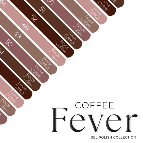 Naklejki Na Wzorniki - Fever collection COFFEE 48-52 - Modena Nails