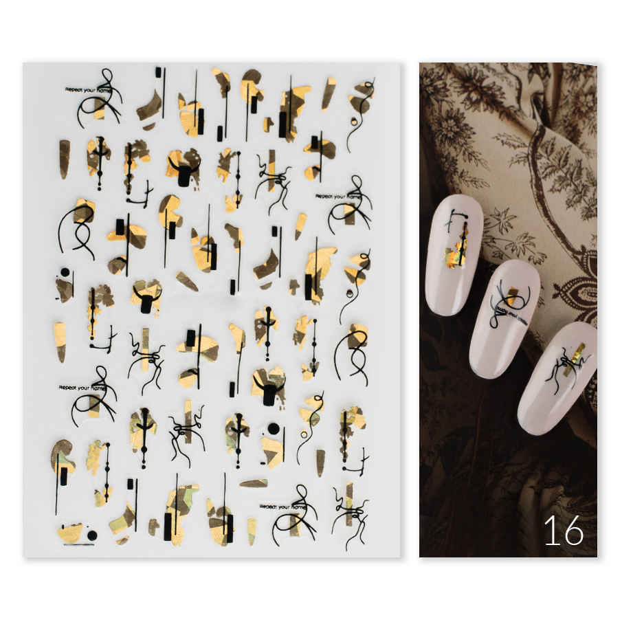 Naklejki Nail Art Gold Glam - Modena Nails