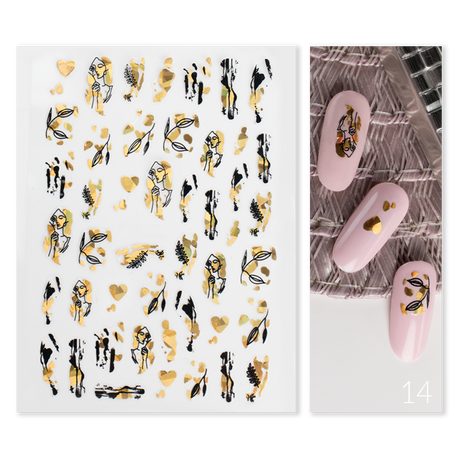 Naklejki Nail Art Gold Glam - Modena Nails