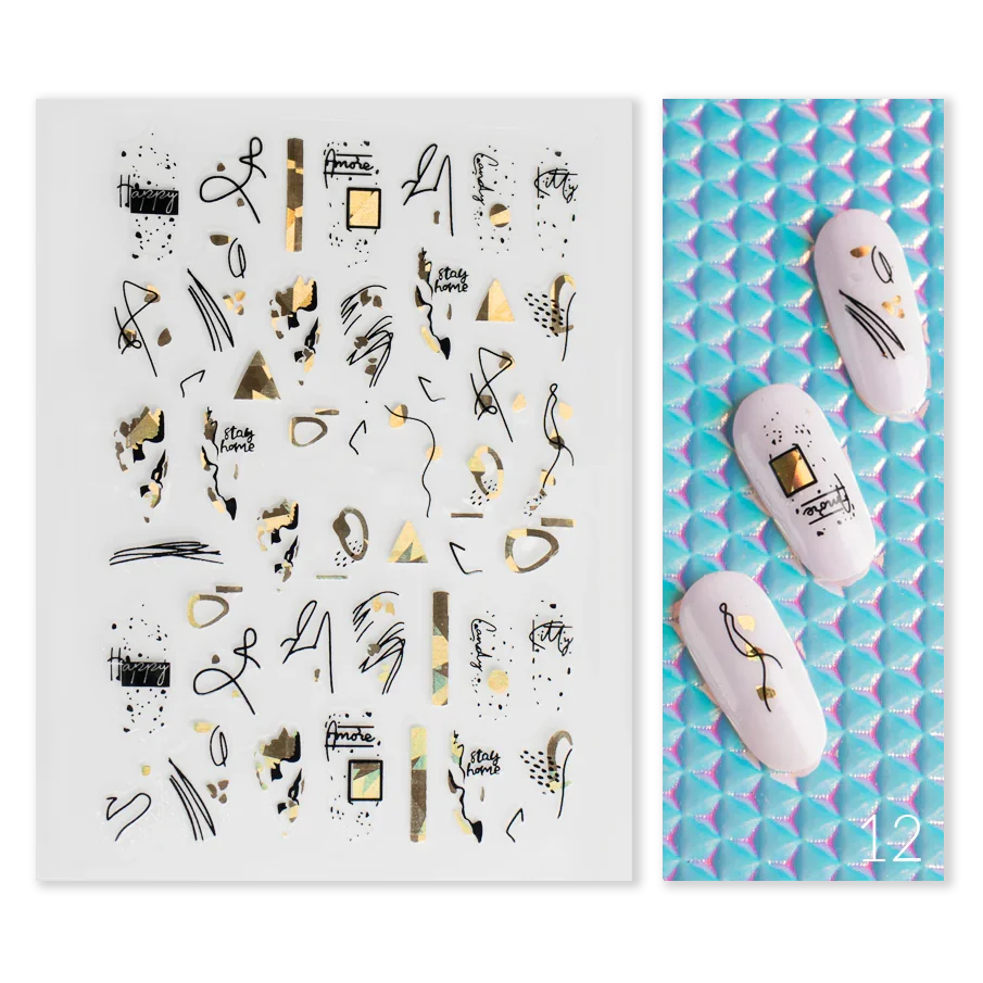 Naklejki Nail Art Gold Glam - Modena Nails