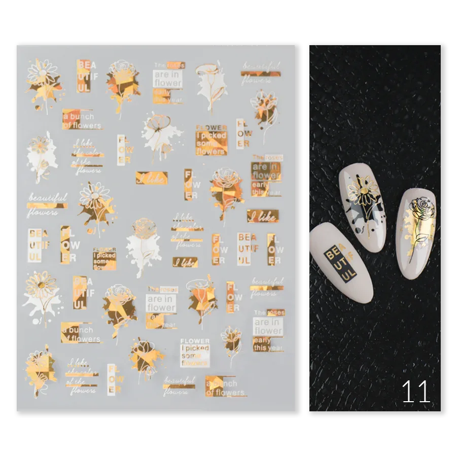 Naklejki Nail Art Gold Glam - Modena Nails