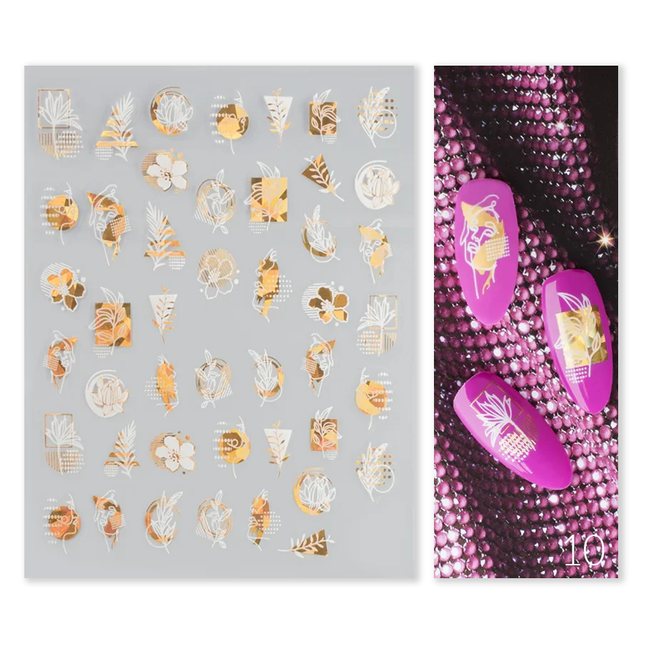 Naklejki Nail Art Gold Glam - Modena Nails