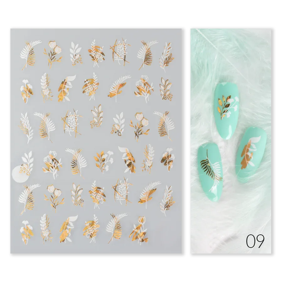 Naklejki Nail Art Gold Glam - Modena Nails