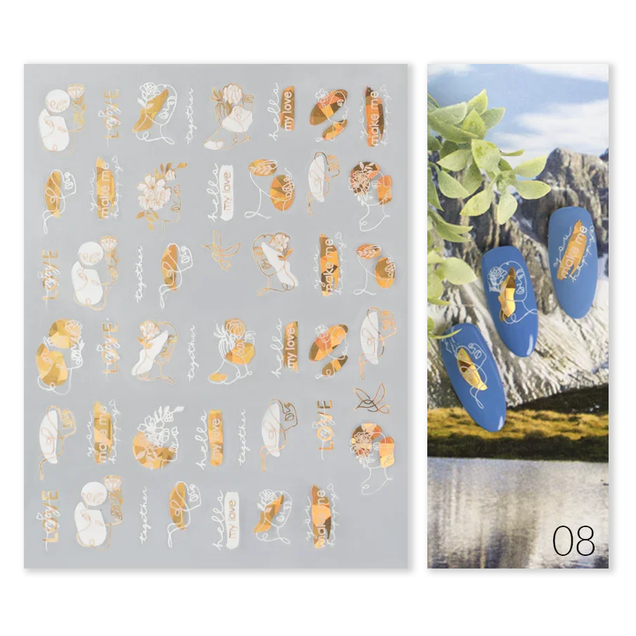 Naklejki Nail Art Gold Glam - Modena Nails