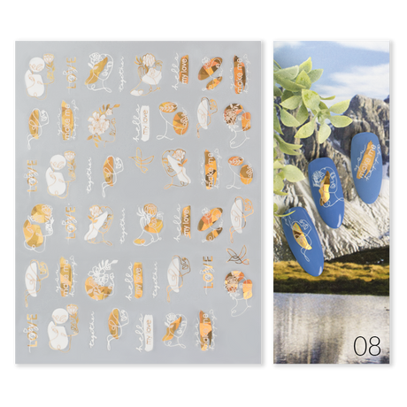 Naklejki Nail Art Gold Glam - Modena Nails