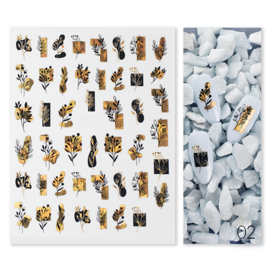 Naklejki Nail Art Gold Glam - Modena Nails