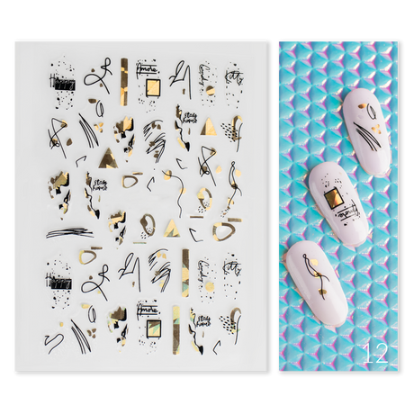 Naklejki Nail Art Gold Glam - Modena Nails Shop