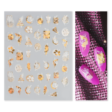 Naklejki Nail Art Gold Glam - Modena Nails Shop