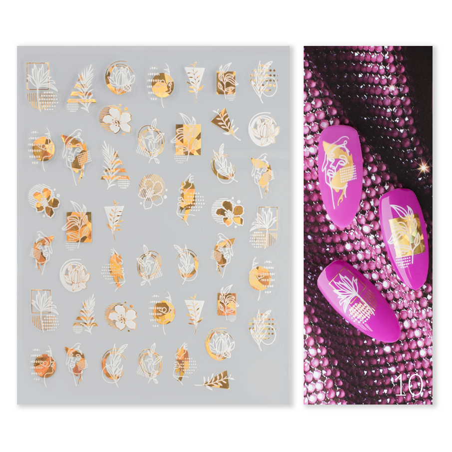 Naklejki Nail Art Gold Glam - Modena Nails Shop