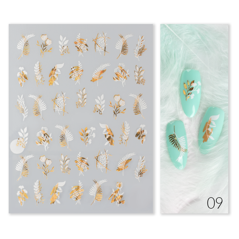 Naklejki Nail Art Gold Glam - Modena Nails Shop