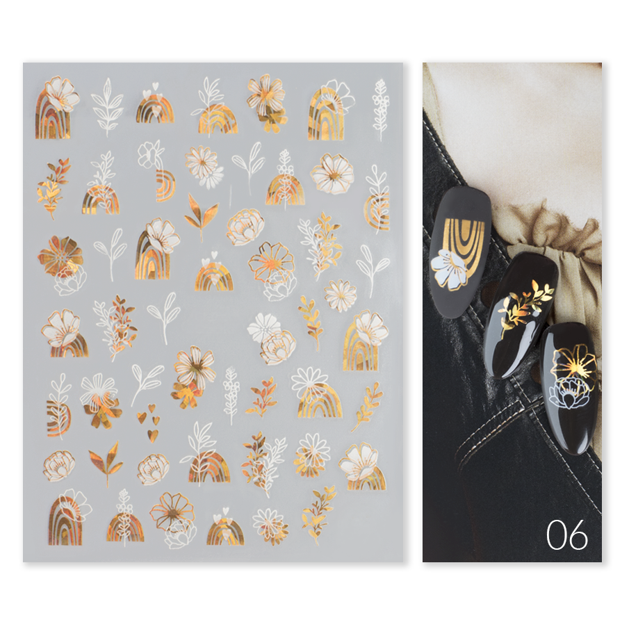 Naklejki Nail Art Gold Glam - Modena Nails Shop