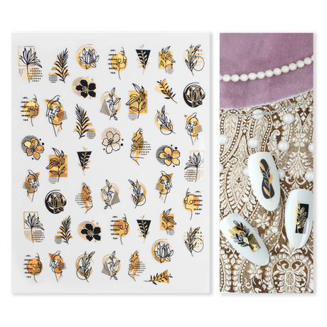 Naklejki Nail Art Gold Glam - Modena Nails Shop