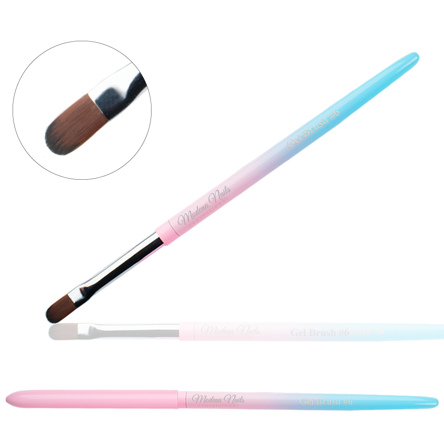 Pędzelek Cieniowany Do Żelu -  Gel Brush #6 - Modena Nails Shop
