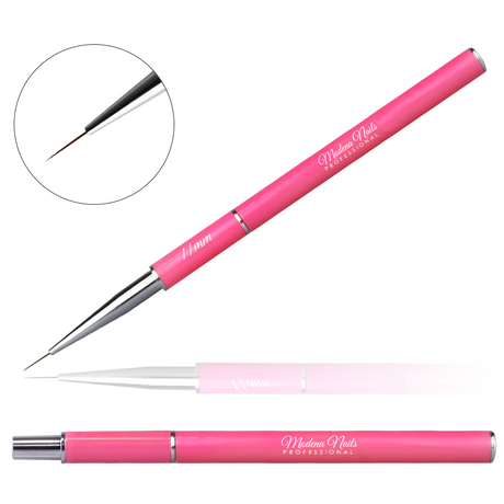 Pędzelek Do Zdobień Nail Art Składany Pink #11 - Modena Nails