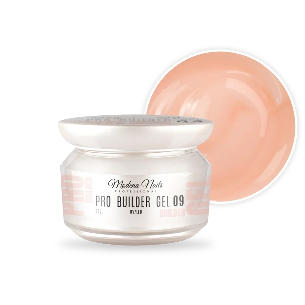 Pojemnik z budującym żelem do paznokci w odcieniu nude, Pro Builder Gel 09 20g