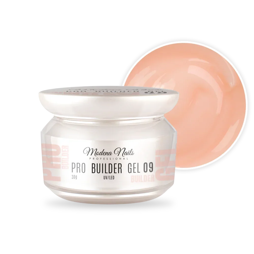 Jasnoróżowy żel budujący do paznokci w słoiczku, Pro Builder Gel 09, 30g