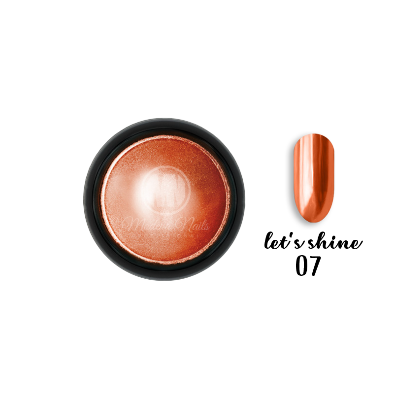 Pyłek Let's Shine NO: 07 + Pacynka - Modena Nails
