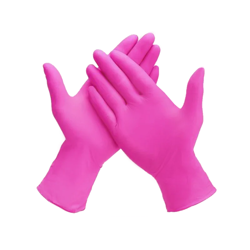 Rękawiczki Nitrylowe Bezpudrowe Magenta - 100 sztuk - Modena Nails