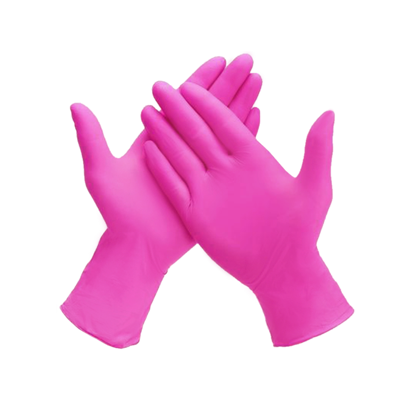 Rękawiczki Nitrylowe Bezpudrowe Magenta - 100 sztuk - Modena Nails Shop
